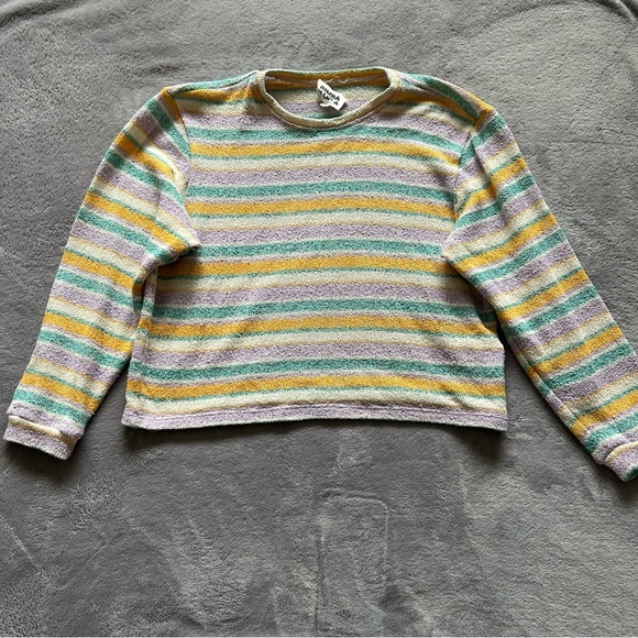 SOLD—Bimba y Lola Pastel Striped Batwing Sweater - Picture 1 of 5
